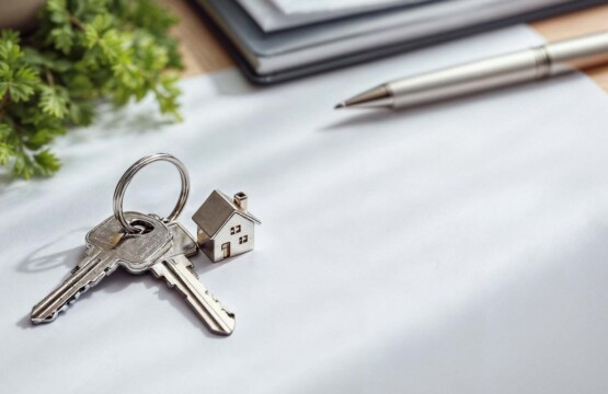 House keys on table in a London property sitting empty